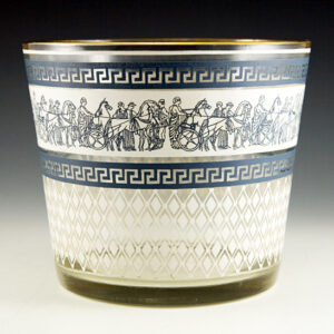 Jeannette Glass Wedgwood Ice Bucket Neoclassic Style