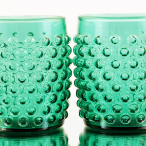 Retro Modern Hobnail Mold Blown Tumblers