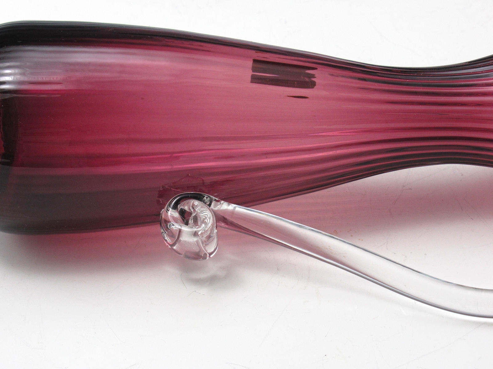 Vintage Amethyst Ewer Jug by Pilgrim Art Glass, USA - Image 4