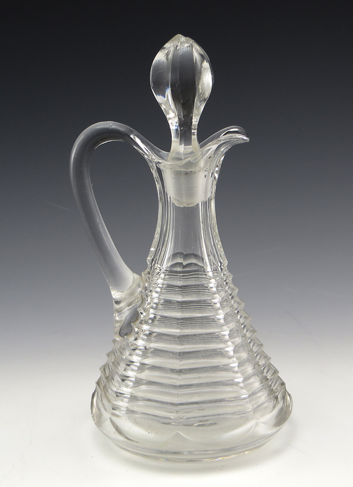 Heisey Prison Stripe Pattern Antique Crystal Cruet Rare - Image 4