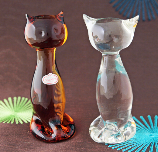 Crystal Cat Figurine by Rainbow Art Glass - Image 2