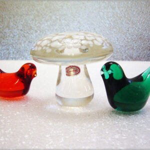 Rainbow Art Glass Mushroom
