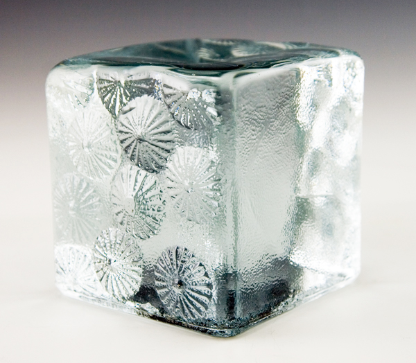 Rare Blenko Art Glass Ice Block Bookend - Image 2