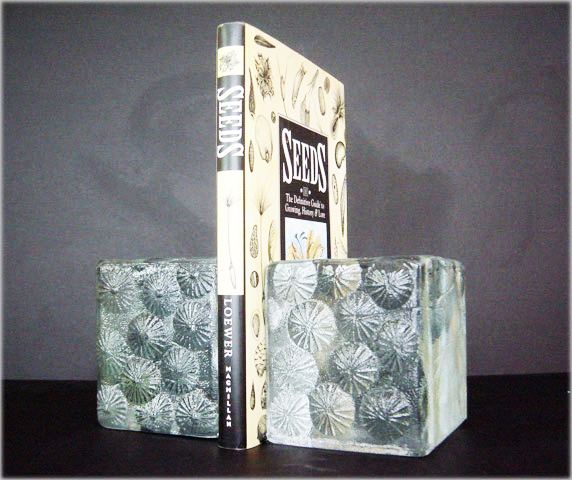 Rare Blenko Art Glass Ice Block Bookend