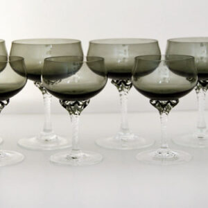 Vintage Crystal Cocktail Stemware Set of 8