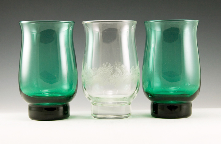 Retro Christmas Glass Vase Candle Holder Set - Image 3