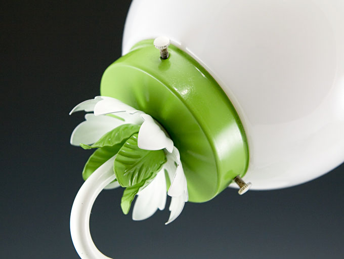 Retro Italian Toleware Ceiling Lamp from 1950's - Image 2