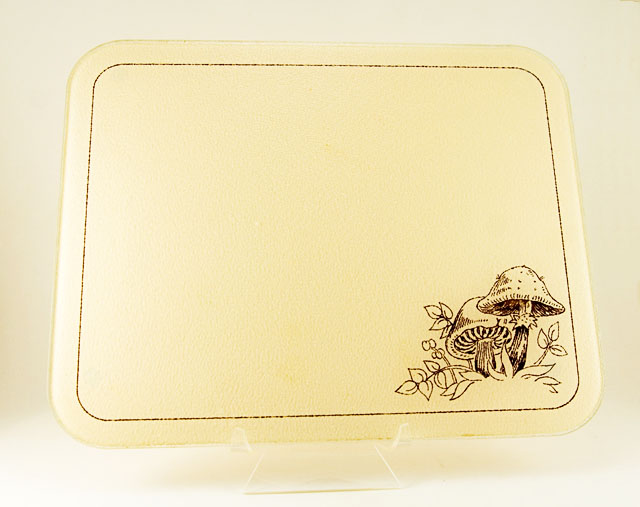 Retro Kitchen Mushroom Pyrex Cutting Board