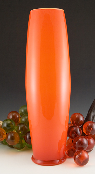Retro Mod Italian Blown Cased Glass Bullet Vase