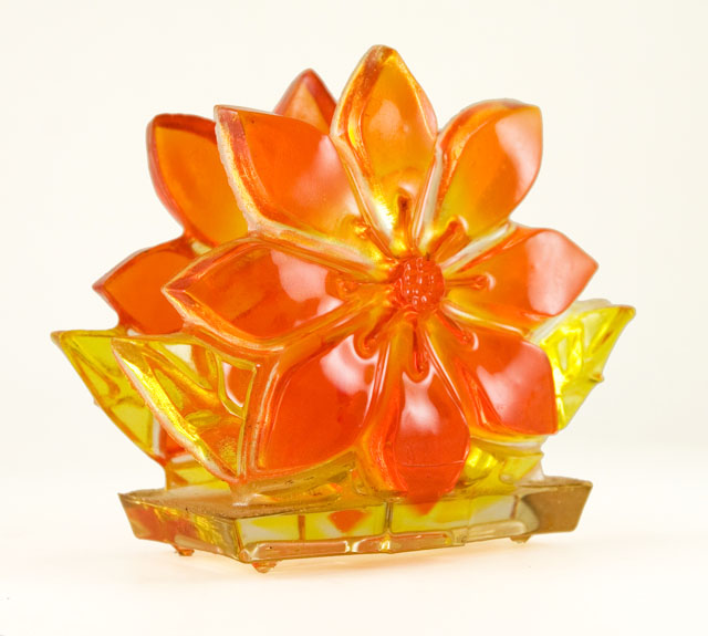 Retro Mod Orange Flower Napkin Holder