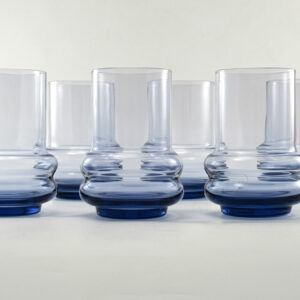 Art Deco Blown Glass Hoop Tumbler Set of 6