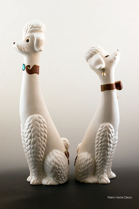 Retro Modern Tall Ceramic Poodles from 1960's - Image 3