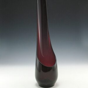 Tall Retro Modern Decor Candle Vase Vintage Amethyst Glass