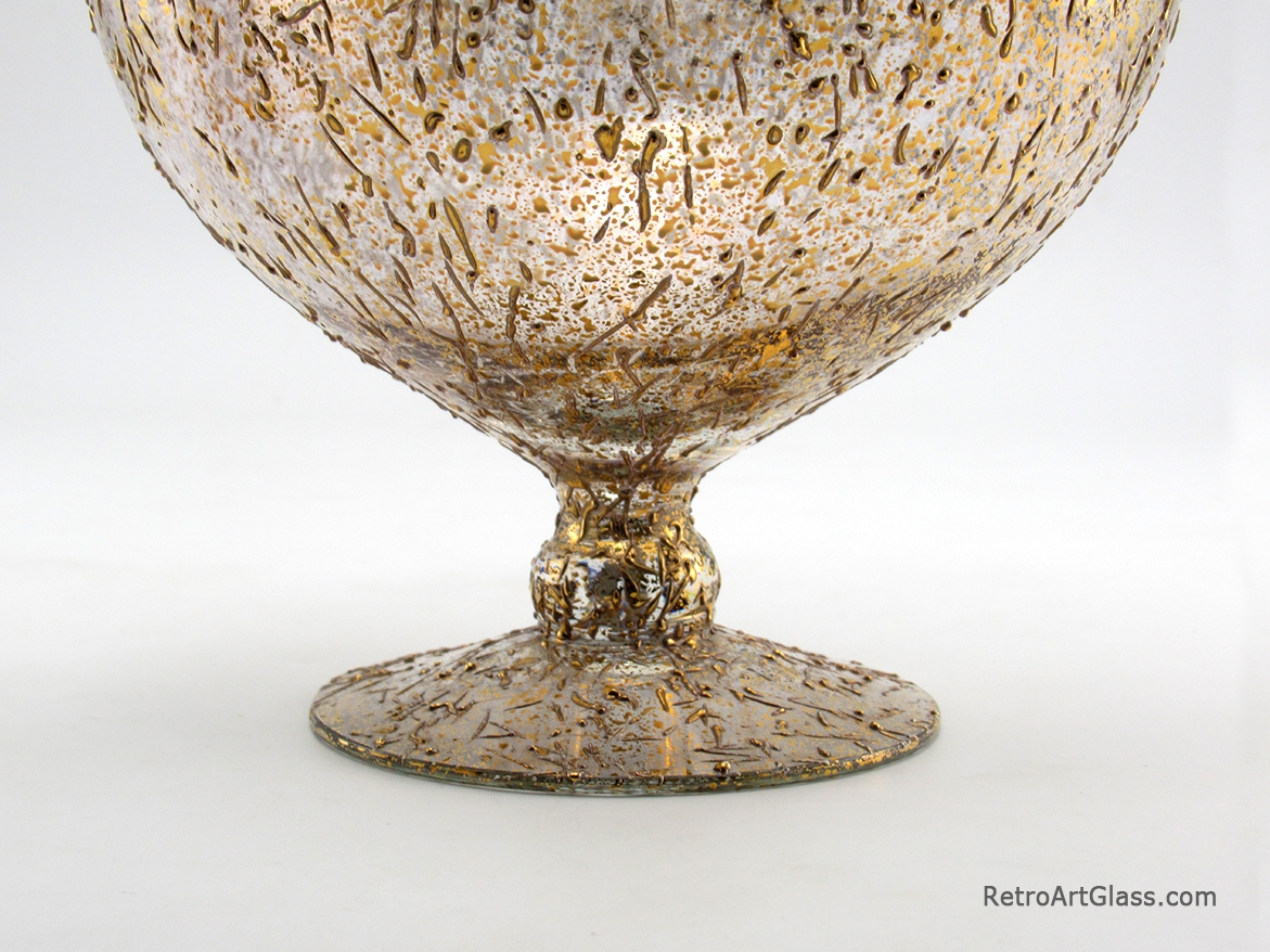 Crystal Circus Tent Jar Gold Enamel Spattered Large - Image 4