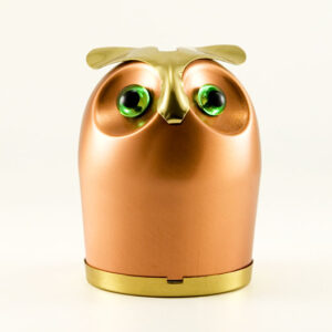 Retro Modern Copper Guild Owl bank