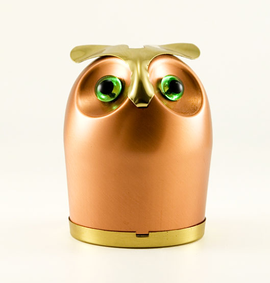 Retro Modern Copper Guild Owl bank