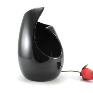 Frankoma Pottery Mid-Century Modern Jet Black Vase