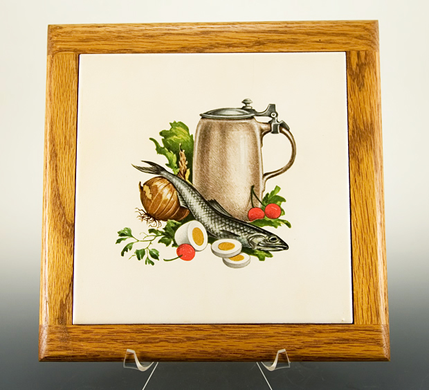 Retro Kitchen Decor Framed Tile Made in USA