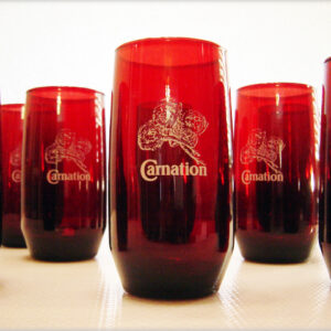 Royal Ruby Carnation Tumbler Set of 8
