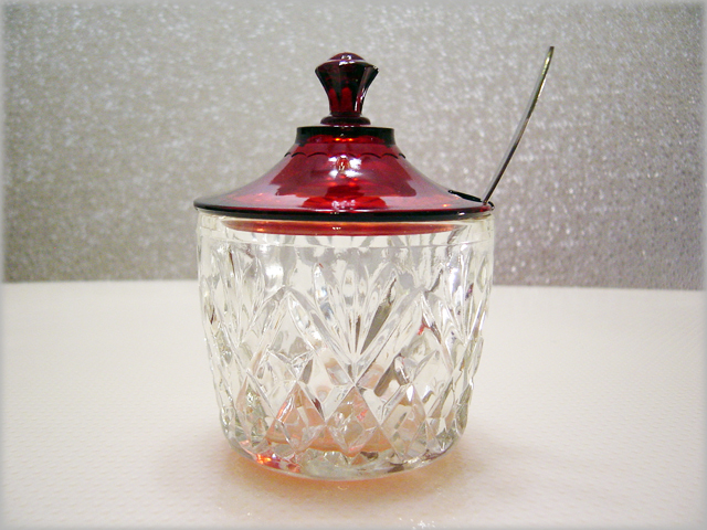 Royal Ruby Marmalade Jar & Plate - Image 2