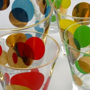 Russel Wright Eclipse Bar Glass Set 7pc 1958