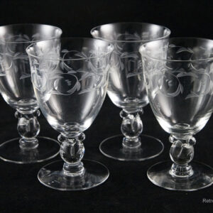 Heisey Lariat Moonglow Crystal Water Goblets