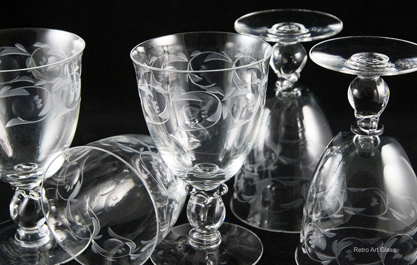 Heisey Lariat Moonglow Crystal Water Goblets - Image 2