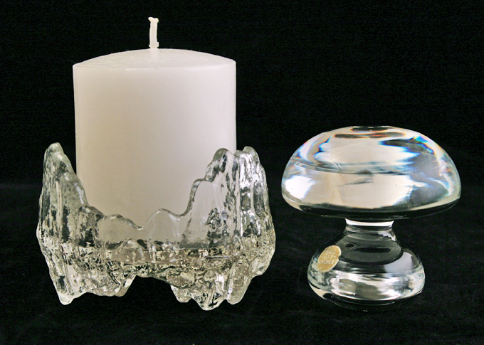 Solid Crystal Mushroom Paperweight Made in Sweden - Image 2
