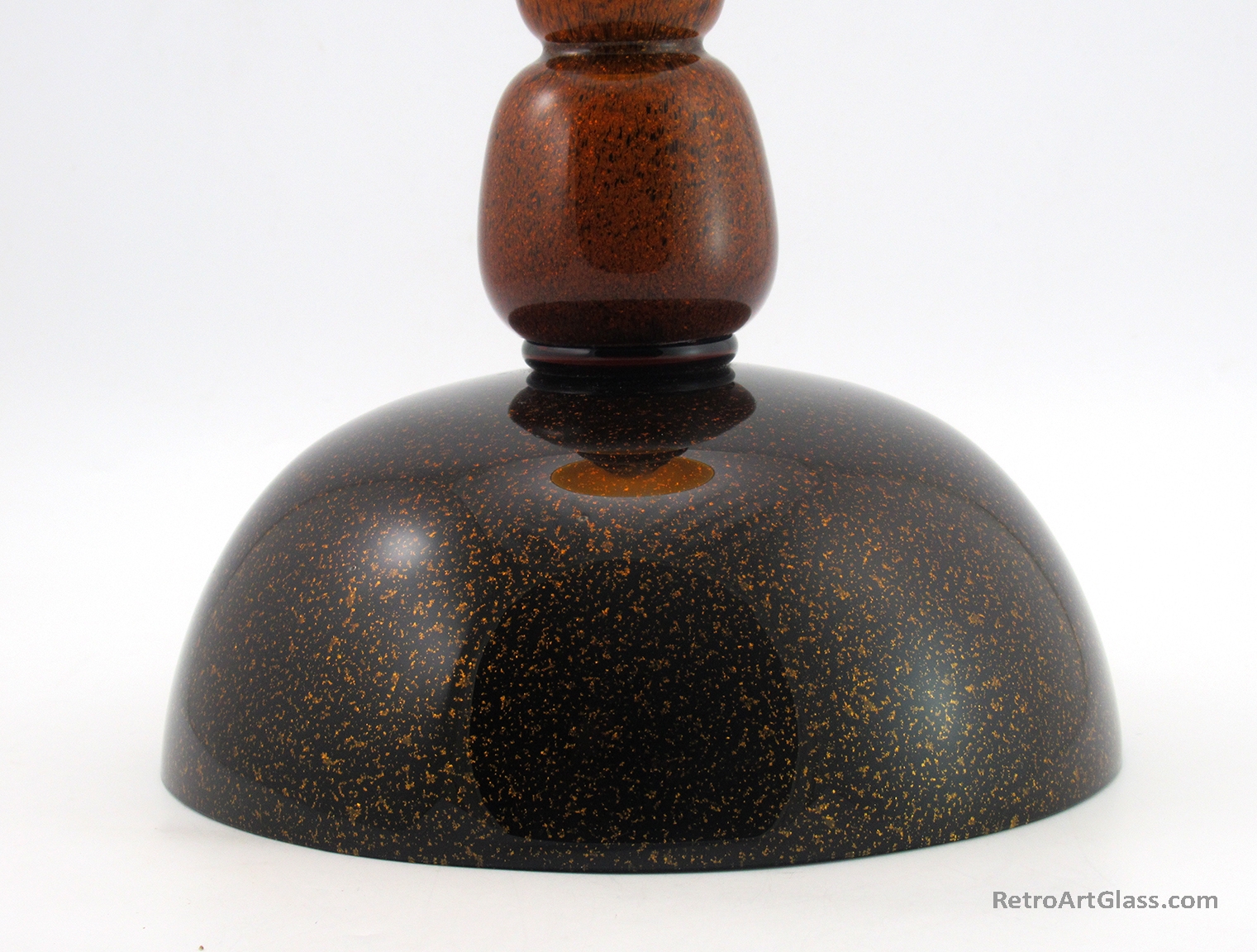 Spangled Glass Ceremonial Goblet Vase Huge Hand-Blown - Image 5