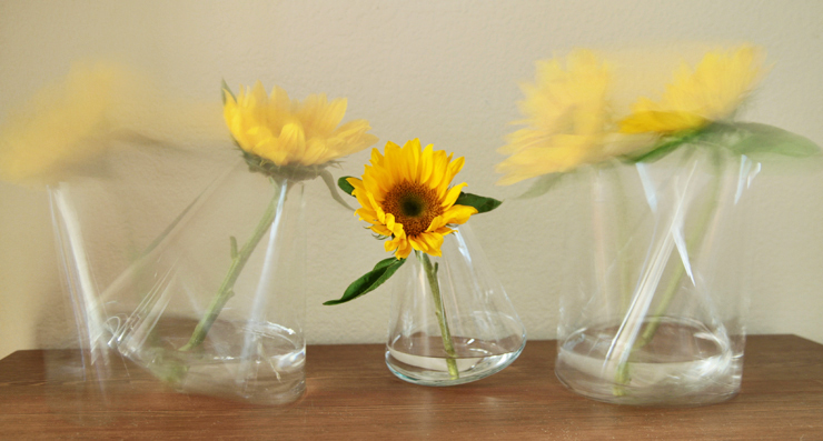 Spinning Glass Sculpture Vase Set - Image 2