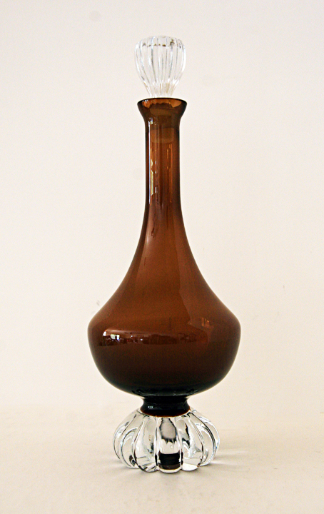 Swedish Art Glass Decanter Designed by Bo Borgstrom
