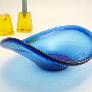 Swedish Modern Glass Bergdala Form Oblong Bowl