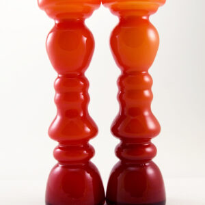Swedish Modern Decor Cased Glass Vase Set