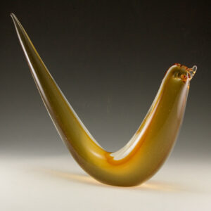 American Made Swedish Modern Glass Big Bird Figurine