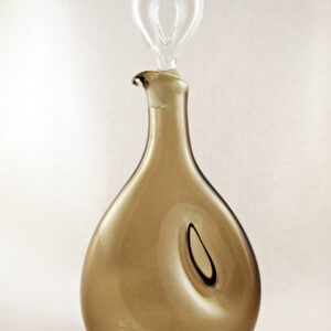 Swedish Modern Glass Vintage Smoke Decanter