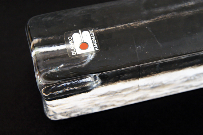 Tall Ice Block Candlestick Holder Set by Blenko Art Glass - Image 2