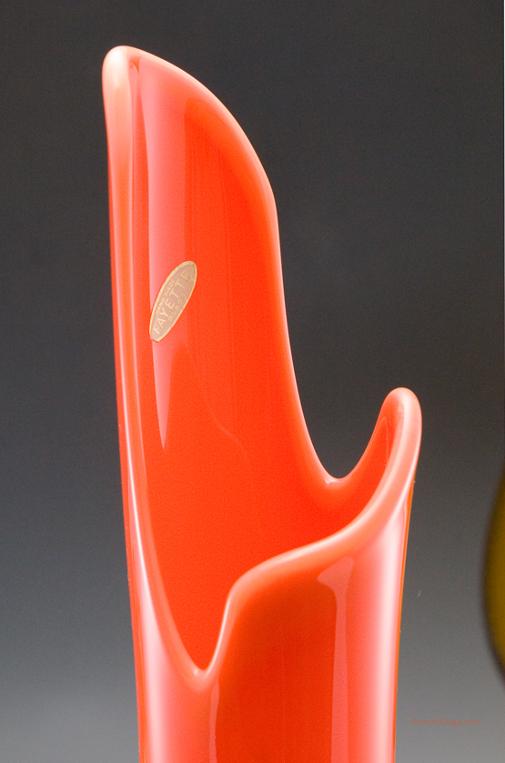 Tall Retro Modern Vase with Original Label