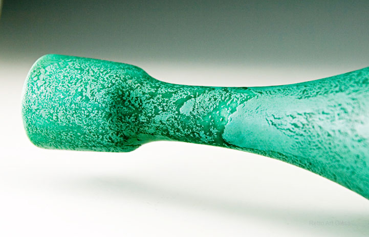 Tall Slender Mid-Century Turquoise Ceramic Vase - Image 2