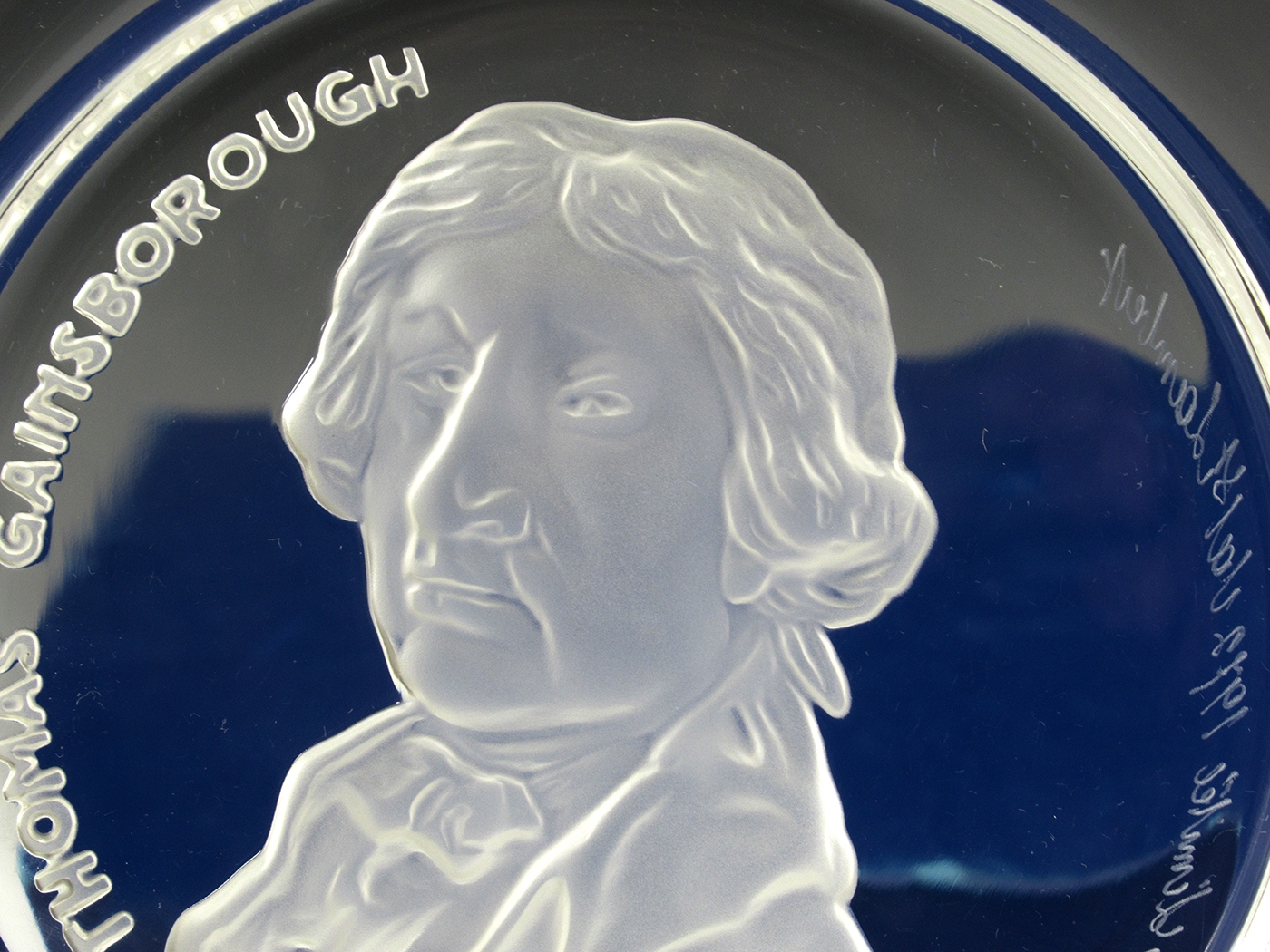Old Masters Gift Set Deep Carved Portrait Plates by Val Saint Lambert - Image 4