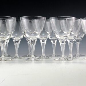 Vintage Tiffin Crystal Stemware #17596 Bubble Stem Set 12