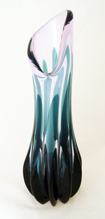 Glass Floor Vase by Tiffin Empress Twilight