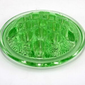 L.E. Smith Uranium Glass Flower Frog Large