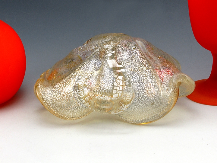Gold Leaf Venetian Art Glass Occasional Bowl - Image 4