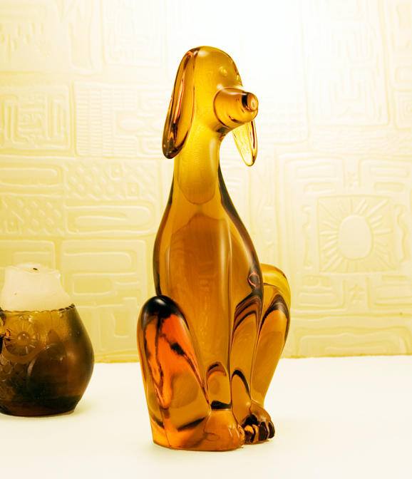 Lop Eared Sitting Dog Figurine by Viking Art Glass