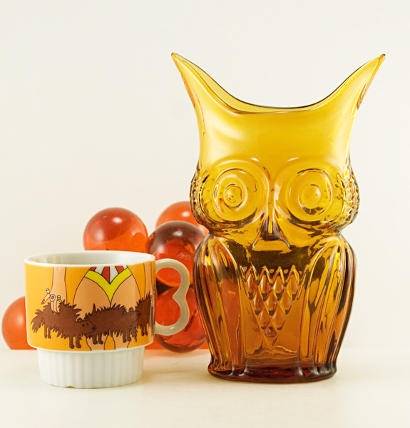 Vintage Owl Vase by Viking Art Glass - Image 2