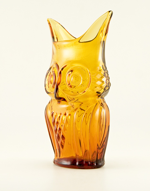 Vintage Owl Vase by Viking Art Glass