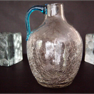 Vintage Blown Crackle Glass Jug