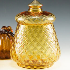Vintage Fenton Art Glass Canister Pillow Optic Early 1960s