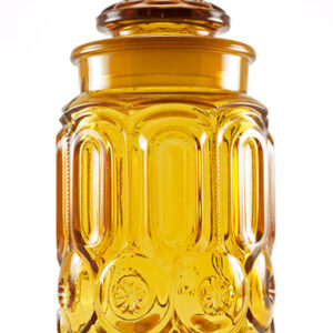 Vintage Moon and Star Glass Canister Large