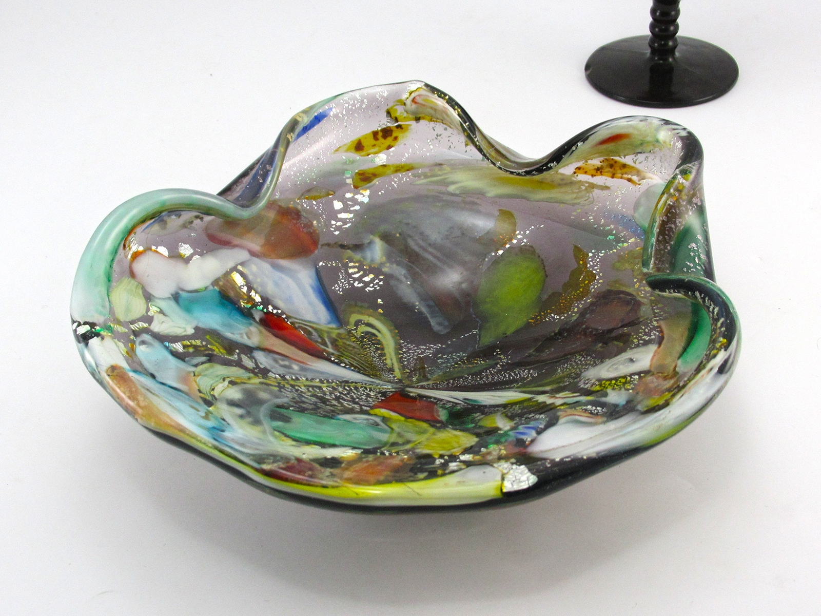 AVeM Glass Oyster Shell Tutti Frutti Bowl 1950's Murano - Image 2